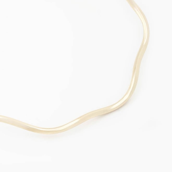 CH-0163 CHOKER BANHADO A OURO 18K COM DESIGN EM ARO ORGÂNICO