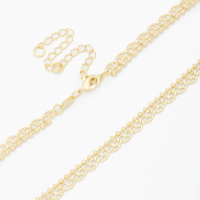 CH-0215 CHOKER COM DESIGN RENDADO E DETALHES EM ESFERAS