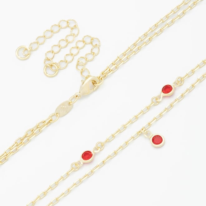 CH-0284 CHOKER  COM DETALHES EM ZIRCÔNIAS COLORIDAS