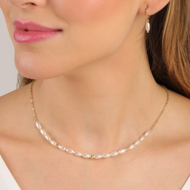 CI-00096 CONJUNTO BANHADO A OURO 18K COM PÉROLAS