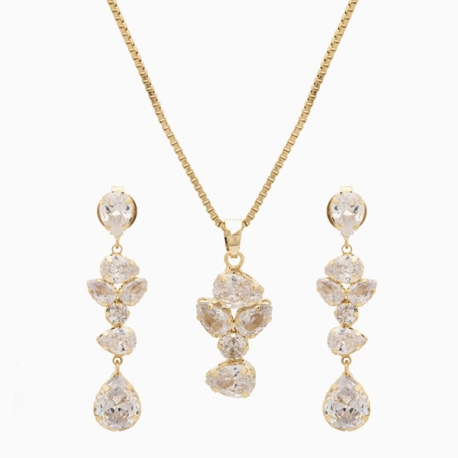 CJ-00044 CONJUNTO ZIRCÔNIA GOTA