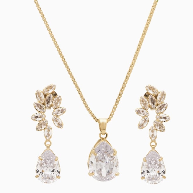 CJ-00047 CONJUNTO ZIRCÔNIA GOTA