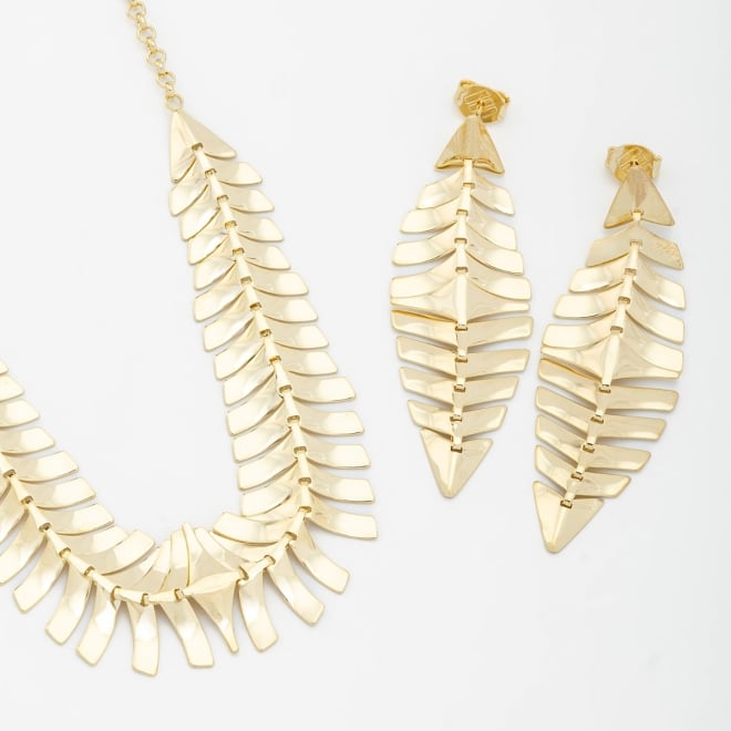 CJ-00157 CONJUNTO COM DESIGN INSPIRADO EM FOLHAS ARTICULADAS