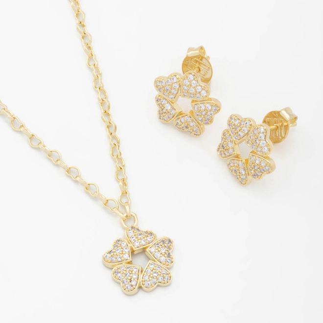 CJ-00214 CONJUNTO COM DESIGN EM FORMATO DE FLOR