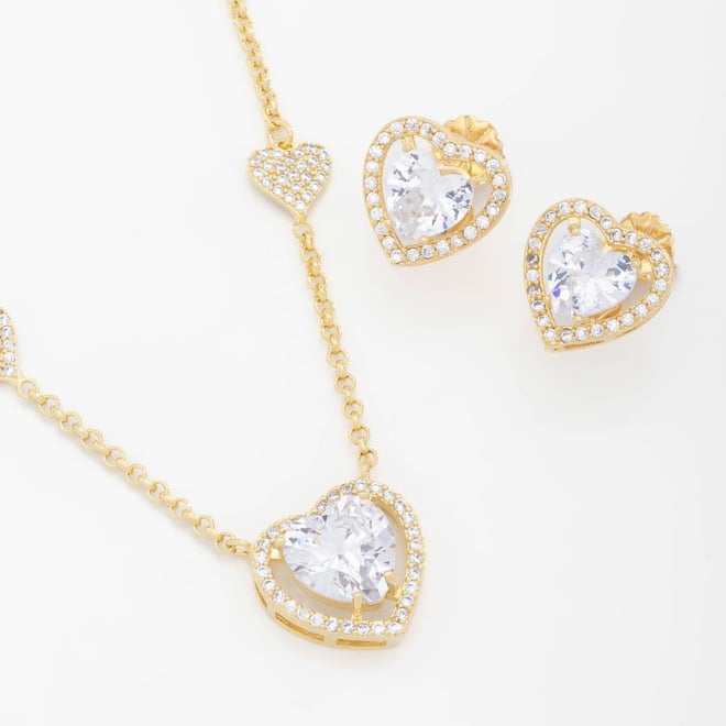 CJX-00101 CONJUNTO COM DESIGN DE CORAÇÕES EM ZIRCÔNIAS