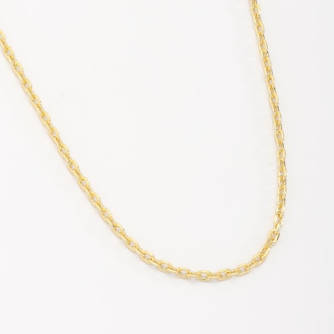 CR-00007 CORRENTE BANHADA A OURO 18K COM ELOS MINI CADEADOS