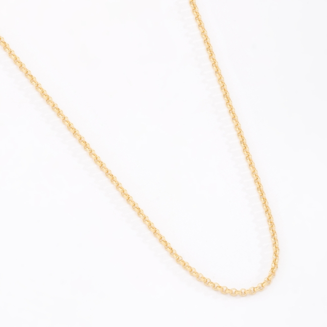 CR-00021 COLAR BANHADO A OURO 18K COM CORRENTE ELO PORTUGUÊS