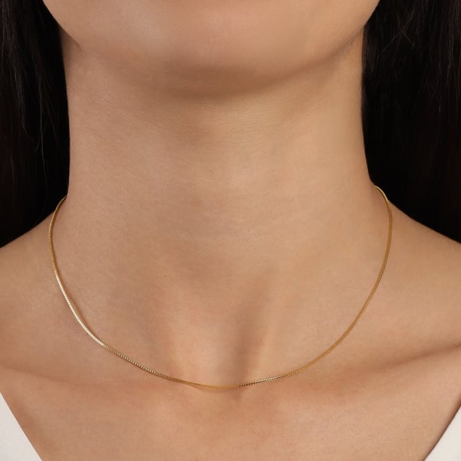 CR-00102 CORRENTE BANHADA A OURO 18K NO MODELO VENEZIANA