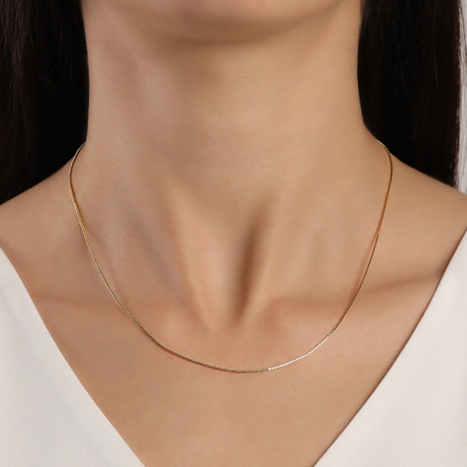 CR-00103 CORRENTE BANHADA A OURO 18K NO MODELO VENEZIANA