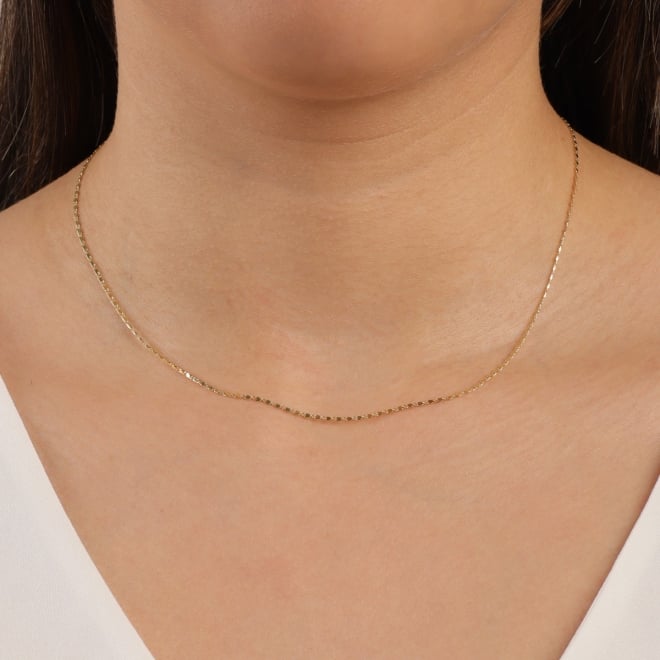 CR-00169 CORRENTE BANHADA A OURO 18K COM MALHA PIASTRINI