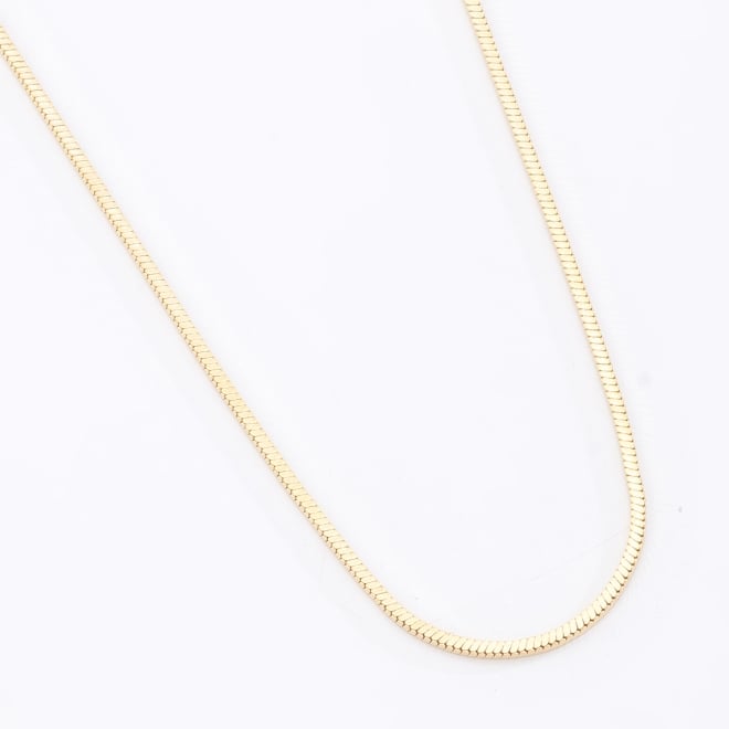 CR-00239 COLAR BANHADO A OURO 18K COM CORRENTE EM MALHA LAMINADA