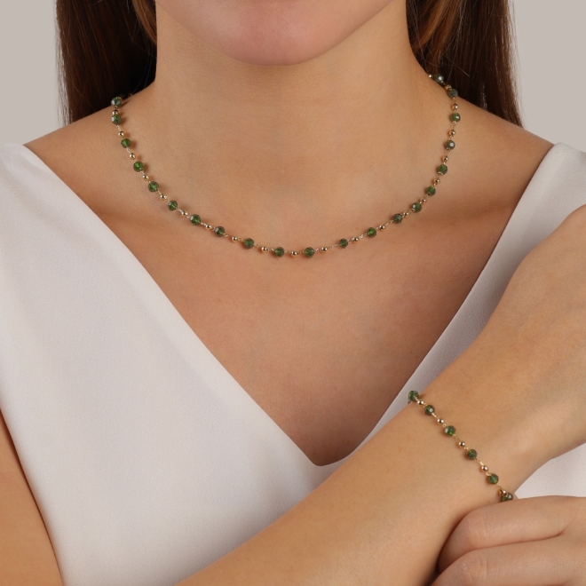PI-00114 PULSEIRA INFANTIL BANHADA A OURO 18K COM BOLAS E DETALHES METÁLICOS