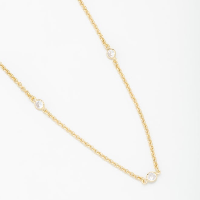 GR-00438 COLAR EM ZIRCÔNIAS SEQUENCIAIS
