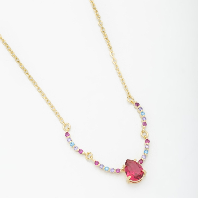 GR-00667 COLAR COM ZIRCÔNIA LAPIDADA