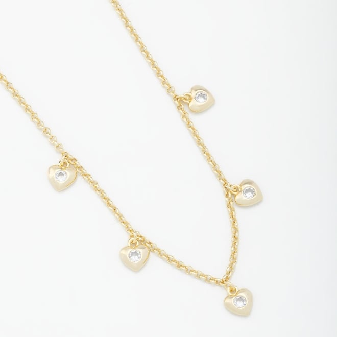 GR-00747 COLAR PENDURICALHO CORAÇÃO COM ZIRCÔNIA