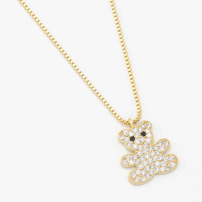 GR-00877 COLAR URSO COM MICRO ZIRCÔNIAS 