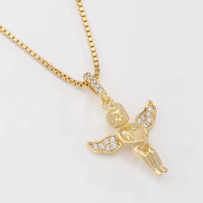 GR-00901 COLAR ANJO COM MICRO ZIRCÔNIAS 