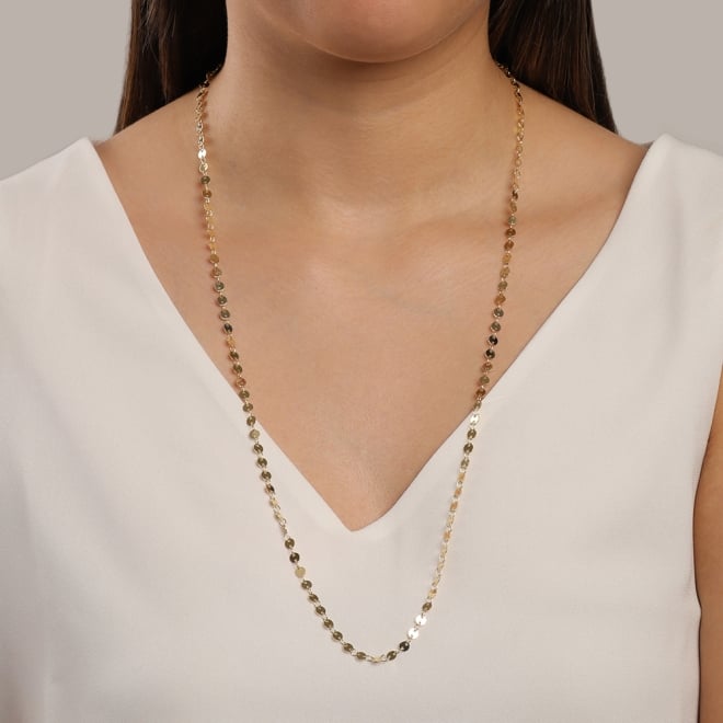 GR-01173 COLAR BANHADO A OURO 18K LONGO COM DETALHES EM MEDALHAS
