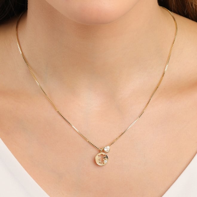 GR-01299-COLAR BANHADO A OURO 18K COM PINGENTE DE MENINA