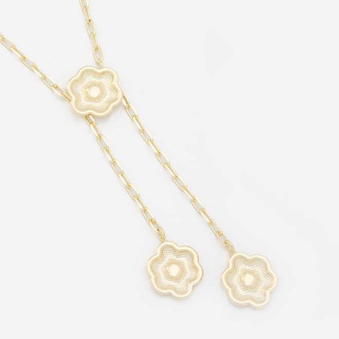 GR-01648 COLAR COM PINGENTES DE FLOR