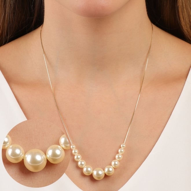 GR-02288 COLAR BANHADO A OURO 18K COM PÉROLAS EM DEGRADÊ