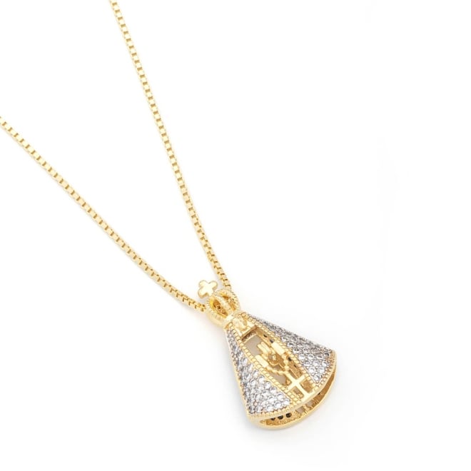 GRRN-01640 COLAR NOSSA SENHORA APARECIDA EM ZIRCÔNIAS