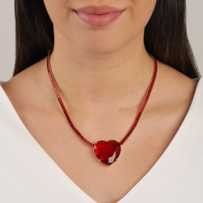 GX-0354 COLAR BANHADO A OURO 18K COM CORRENTE CRAVEJADA EM ZIRCÔNIAS