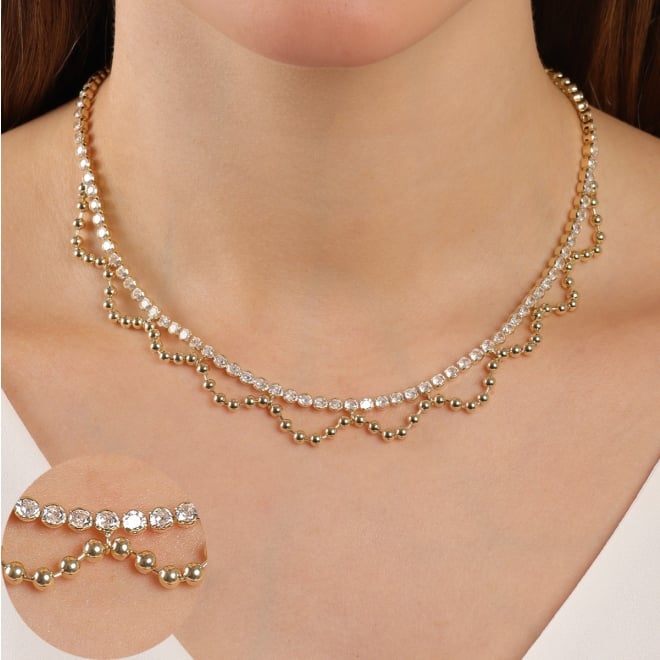GX-0356 COLAR BANHADO A OURO 18K COM DUPLA CAMADA 