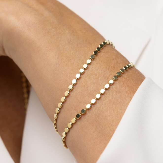 PU-00831 PULSEIRA BANHADA A OURO 18K COM ELOS OVAIS LISOS