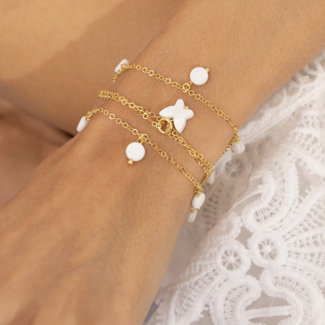 PU-00718 PULSEIRA COM PINGENTE DE BORBOLETA