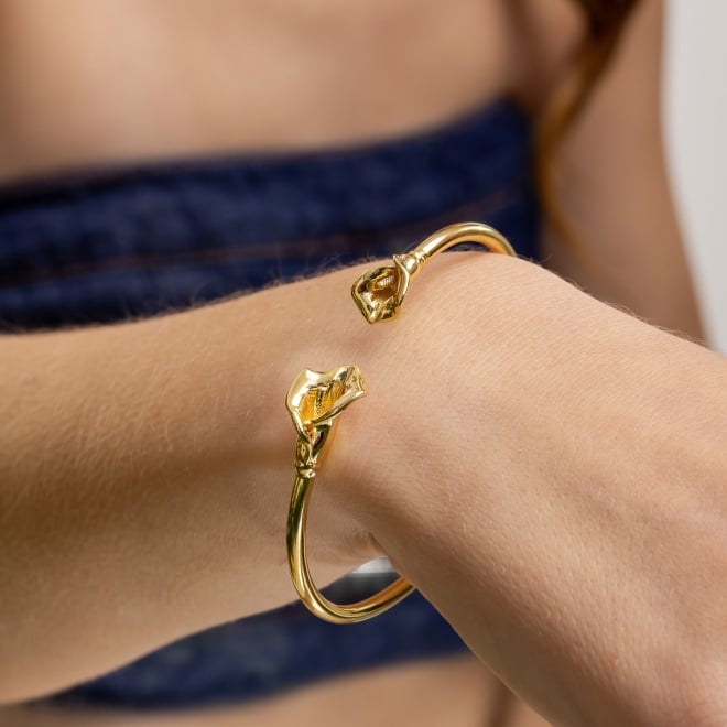 BL-00020 BRACELETE FLOR COPO DE LEITE LISA