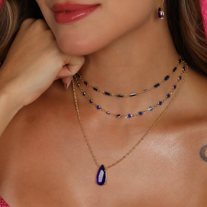 GR-01641 COLAR COM PINGENTE EM GOTA