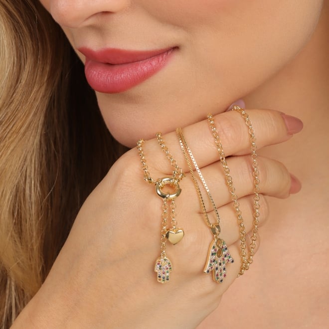 GR-00831 COLAR BANHADO A OURO 18K COM CORRENTE ESTILO GRAVATINHA
