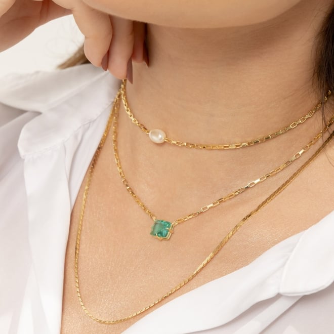 CH-0342 CHOKER COM DETALHE EM PÉROLA