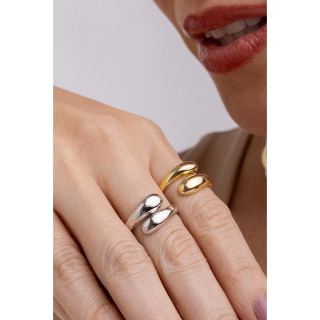 ANB-00821 ANEL COM DESIGN ABERTO EM RÓDIO BRANCO