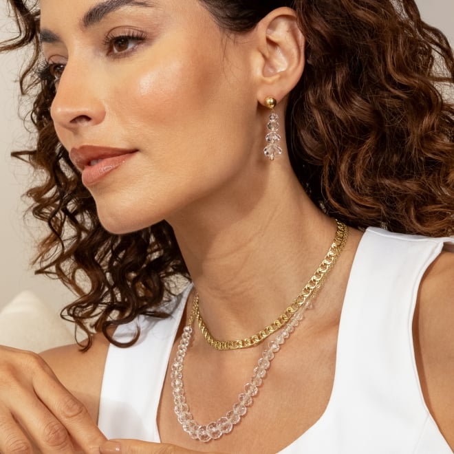 GR-01706 COLAR COM DETALHES EM CRISTAIS LAPIDADOS