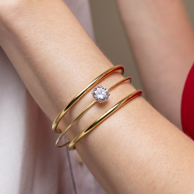 BL-00010 BRACELETE RÍGIDA COM DESIGN LISO