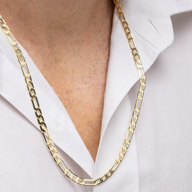 CR-00062 COLAR BANHADO A OURO 18K COM ELOS ESTILO GRUMET E CARTIER