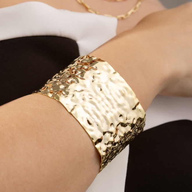 BL-00067 BRACELETE COM DESIGN TEXTURIZADO