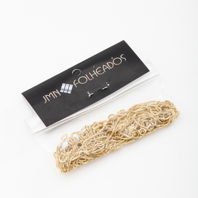 KCR-0091 KIT COM 10 CORRENTES BANHADAS A OURO 18K COM DESIGN CLÁSSICO