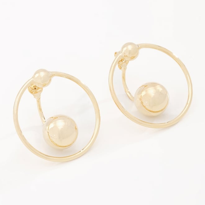 OUTB-14645 BRINCO BANHADO A OURO 18K COM DESIGN MODERNO EM ARGOLA