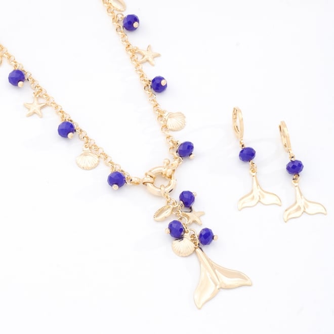 OUTCJ-1007 CONJUNTO BANHADO A OURO 18K COM PINGENTES