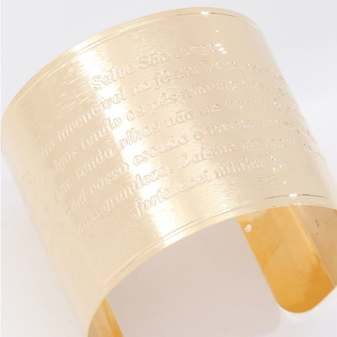 OUTMB-0025 PULSEIRA BANHADA A OURO 18K TIPO MANJEDOURA COM GRAVAÇÃO