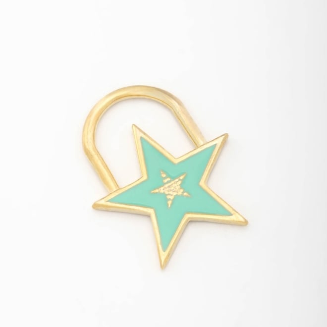 OUTPG-0879 PINGENTE BANHADO A OURO 18K EM FORMATO DE ESTRELA ESMALTADA