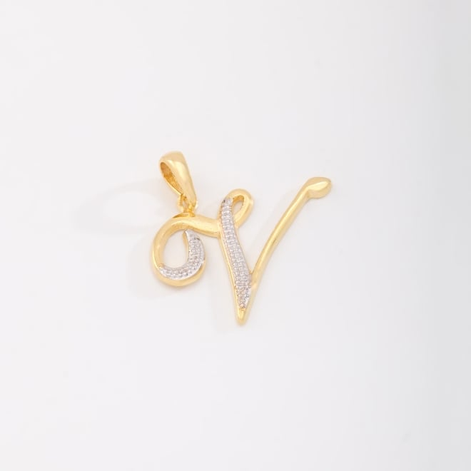 OUTPGR-0513 PINGENTE BANHADO A OURO 18K COM LETRA PERSONALIZADA
