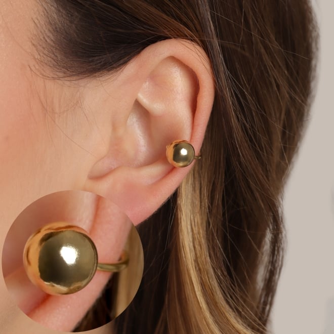 PC-00078 PIERCING BANHADO A OURO 18K COM ESFERA LISA