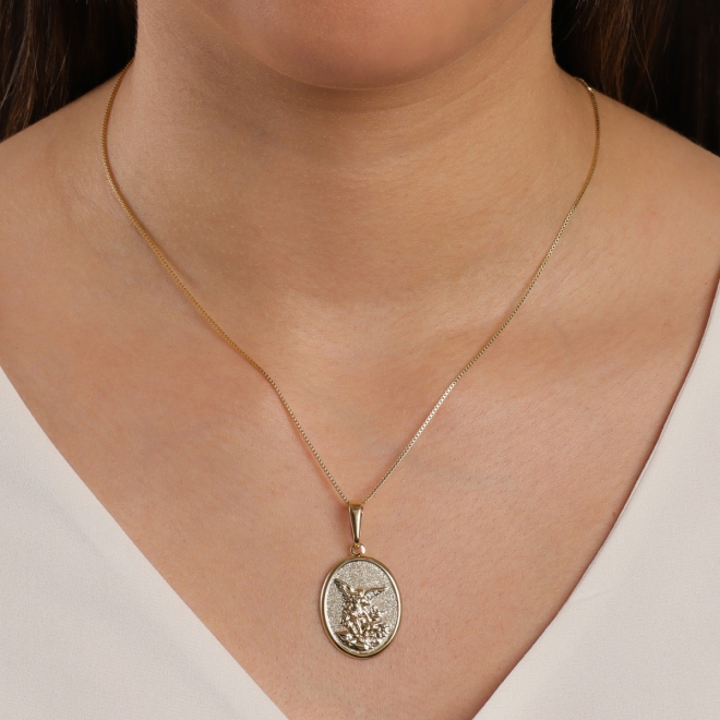PG-00025 PINGENTE BANHADO A OURO 18K  DE SÃO MIGUEL ARCANJO