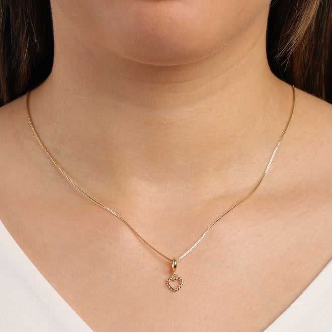 PG-00162 PINGENTE BANHADO A OURO 18K EM FORMATO DE CORAÇÃO TORCIDO
