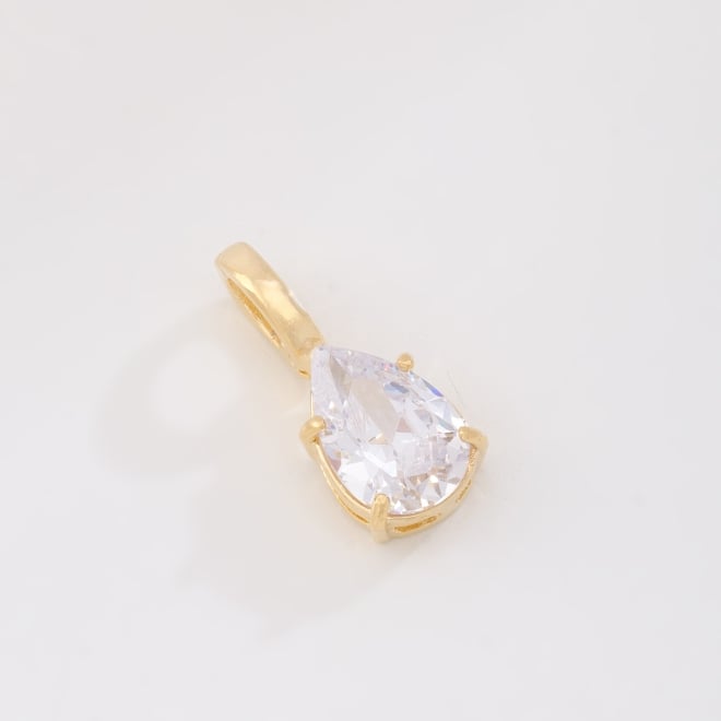 PG-00238 PINGENTE BANHADO A OURO 18K COM PEDRA DE GOTA