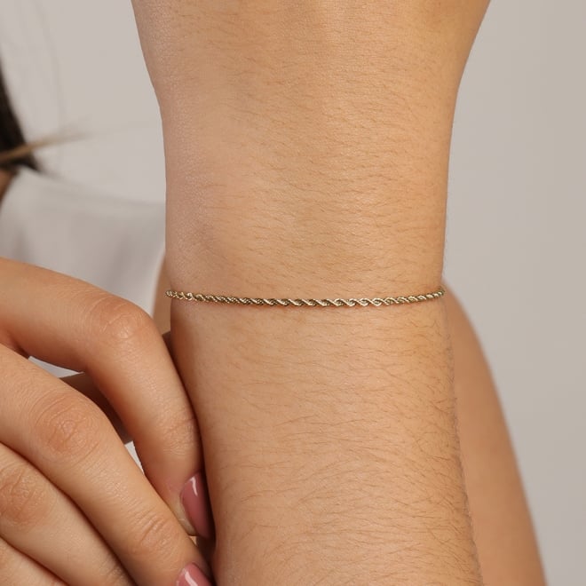 PR-0003 PULSEIRA BANHADA A OURO 18K MODELO CORDÃO BAIANO 1,5 MM